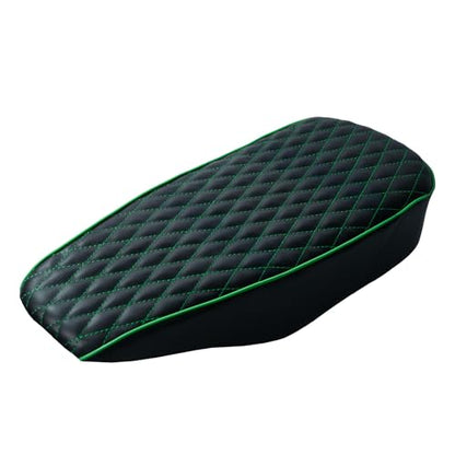 JMCHstore Green Diamond Stitch Retro Upgraded 17'' Seat Cover for Coleman BT200X Mini Bike 196cc, Hisun 200-7 for Viper 200cc Trail Bike Cushion Replacement Parts - color: Green