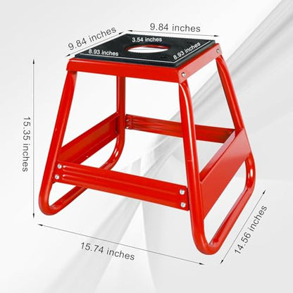 Big RED Dirt Bike Stand Motorcycle Stand Lift, 1000LBS Capacity Non-Slip Off-Road Steel Universal Detachable Maintenance Motorcycle Stand, Fit for Honda Yamaha Kawasaki - style: red dirt bike stand