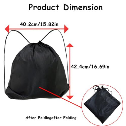 Drawstring Backpack,Motorcycle Helmet Bag Waterproof,Drawstring Helmet Bag for Sports, Folding Sport Backpack,Motorcycle PE Bag Helmet Bag for Travel, Swimming, Beach (Black)