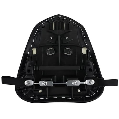 Rear Passenger Pillion Seat Compatible with Yamaha YZF R6 2008-2016 - High-Density Foam Sport Bike Cushion Replacement - Black Synthetic Leather Pad for YZFR6 08-16 - size: YZF R6#08-16