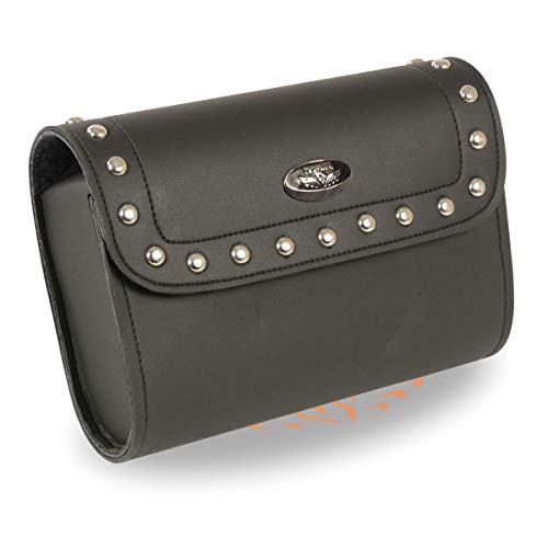 Milwaukee Leather Windshield Bag - PVC Motorcycle Storage w/Turn Lock or Hook Closure - Fits Most Bikes - One Size - color: SH632-BLACK, size: One Size