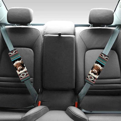 GIFTPUZZ Aztec Yak 2Pcs Car Seat Belt Cover Pads Baseball Ghost Pattern Shoulder Seatbelt Pads Cover Car Seatbelt Shoulder Strap Cushion Pads Universal Fit for Cars Bags - color: Aztec Yak