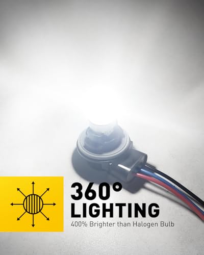 AUXITO 3157 LED Bulb White, Reverse Light 3156 3056 3057 4157 3047 4057 3457 4114 Super Bright for Backup Lights Tail DRL Brake Signal Parking Lights, Pack of 2 - color: White, size: 3156/3157