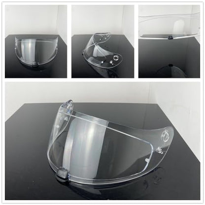 HJ20M Helmet Visor Replacement,Tinted UV protection Motorcycle Helmet Face Shield Windshield Lens For HJC C70 FG-17 FG-ST IS-17 (Clear) - color: Clear