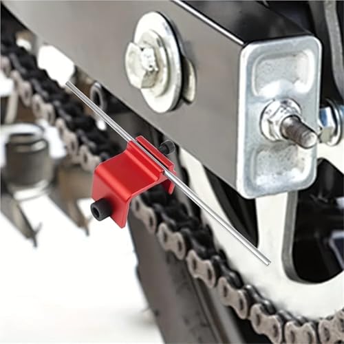 Motorcycle Chain Oiler 2sets Motorcycle Chain Alignment Tool Quick Precise Sprocket Adjustment(Blue) - color: Blue