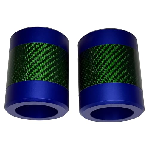 Motorcycle Crash Bar Guard CNC Slider Engine Guard Collision Protector with Green Carbon Fiber Fit for Harley 2024 CVO Road Glide ST,2PCS (Blue) - color: Blue