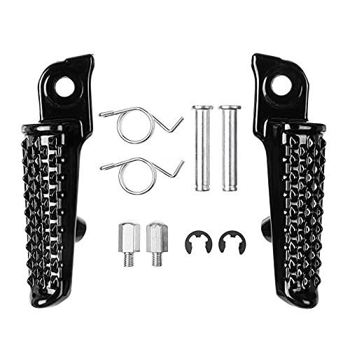 Motorcycle Front Foot Pegs Footrests Pedal for Honda 2003-2023 CBR 600RR, 2004-2023 CBR 1000RR, 2008-2023 CB1000R Models (Front-Black) - color: Front-Black