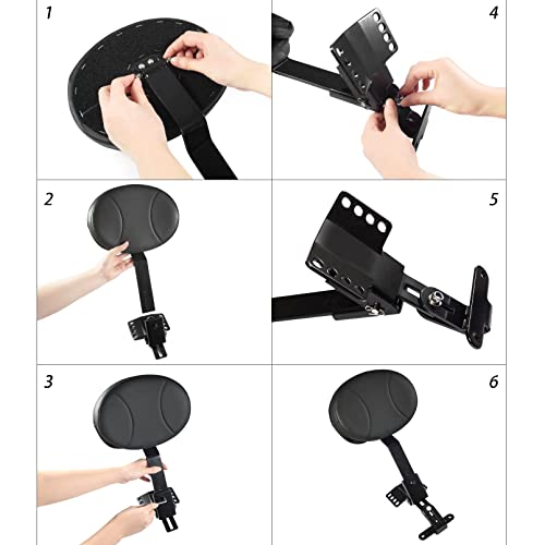 Benlari Adjustable Driver Backrest Rider Backrest Plug-In Backrest Compatible for Harley Davidson Touring Street Glide Road Glide Road King Electra Glide 1997-2024 2023 2022 2021 2019 2018 2017 2016
