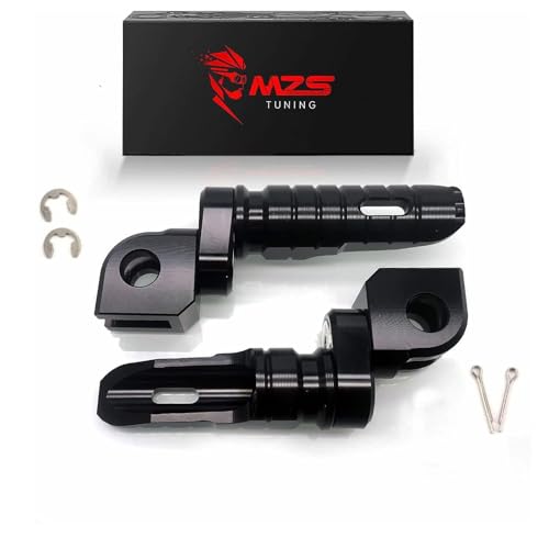 MZS Motorcycle Foot Pegs, Front Rider Footpegs Footrest Pedal Adjustable Black CNC Compatible with GSXR 600 750 GSX-R1000 GSX250R GSXS750 GSXS1000 GSXS1000F GSF1250 GSX650 SV650 SV1000 DL650 DL1000 - size: GSXR 600 750 GSX-R1000 GSX250R GSXS750 GSXS1000