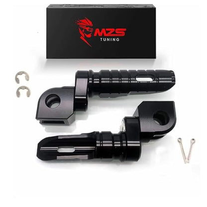MZS Motorcycle Foot Pegs, Front Rider Footpegs Footrest Pedal Adjustable Black CNC Compatible with GSXR 600 750 GSX-R1000 GSX250R GSXS750 GSXS1000 GSXS1000F GSF1250 GSX650 SV650 SV1000 DL650 DL1000 - size: GSXR 600 750 GSX-R1000 GSX250R GSXS750 GSXS1000