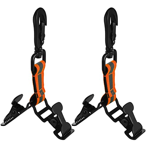 Yingzhao 2 Pieces Firefighter Glove Clip for Work Safety Glove Holder Strap Belt Clip for Work Firefighter Rescue - color: Orange