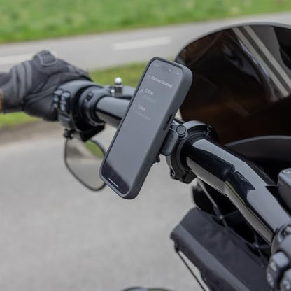 Quad Lock Motorcycle Handlebar Phone Mount PRO - Large with Vibration Dampener and MAG Phone Case for iPhone 16 Pro - size: iPhone 16 Pro