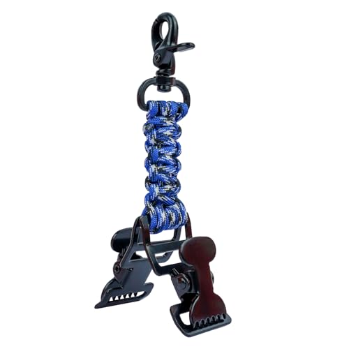 KUNN Double End Tactical Glove Clips Work Glove Holders Hardhat Holder for Heavy Duty Belt,Outdoor Backpack - color: Blue