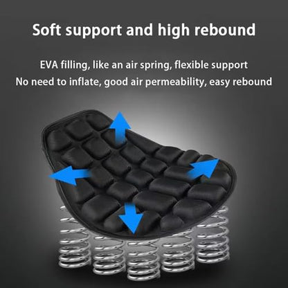 Motorcycle Seat Cushion for Kawasaki KLR 650 1987-2024-pr, Comfortable Breathable Shock Absorption Motorcycle Seat Pad Soft Motorbike Seat Cushion for Long Rides