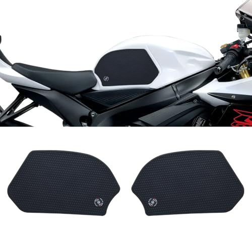 New 2026 for GSXR600 GSXR750 GSX-R GSXR 600 750 2011-2024 2025 Motorcycle Side Fuel Tank pad Tank Pads Protector Stickers Decal Gas Knee Grip Traction Pad Tankpad (One Set) Black