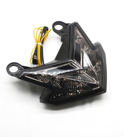 MZS Motorcycle Tail Light, LED Turn Signal Blinker Integrated Smoke Compatible with ZX6R ZX-6R 2013-2018 / Z125 Pro 2017-2024 / Z800 2013-2017 - size: ZX6R/Z125 Pro/Z800
