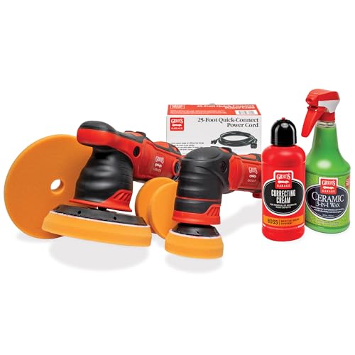 Griot's Garage G8 and G9 Orbital 2-Step Ceramic Kit, Includes Two Orbital Polishers for Car Detailing, BOSS Correcting Cream, 6.5" and 3" Correcting Pads, and Ceramic 3-in-1 Wax - size: G8 & G9 Orbital 2-Step Ceramic Kit
