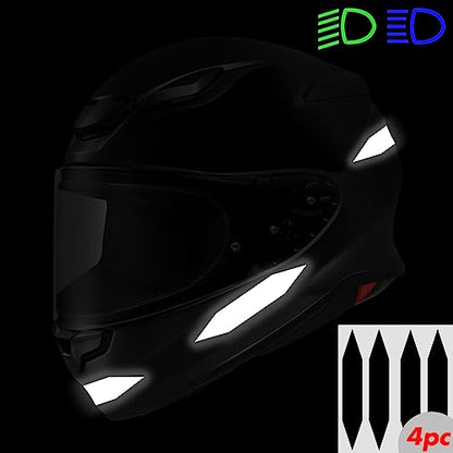 SlickMod - Reflective Hexagon Decal Sticker Stripes for Motorcycle Helmet - High Visibility Safety (1. Black) - color: 1. Black