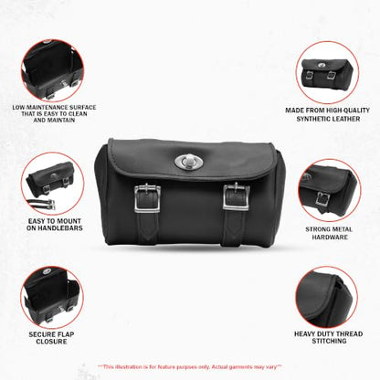 Daniel Smart Two Strap Tool Bag with Classic Design -Waterproof and Durable Premium Synthetic Leather with Stunning Twist and Pin Buckle Lock - style: Ds5602