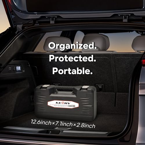 Kerry 3/8-Inch Drive 5-45 ft-lb / 6.8-61 Nm Spark Plug Torque Wrench Set, 10-Piece Kit with Magnetic Swivel Sockets, 10-Inch Extension Bar and Universal Joint - size: 5-45FT.LB 10-piece, style: 3/8"