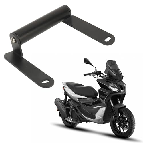 Motorcycle Phone Navigation Bracket, Replacement for SR GT200 GT125, Sturdy Iron GPS Stand Holder with 22mm and 12mm Handlebar Fit, Rust - Electrostatic Spray Coa