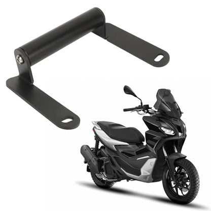 Motorcycle Phone Navigation Bracket, Replacement for SR GT200 GT125, Sturdy Iron GPS Stand Holder with 22mm and 12mm Handlebar Fit, Rust - Electrostatic Spray Coa