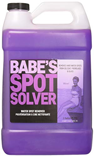 Babe’s Spot Solver – Hard Water Spot Remover for Boats – Safe for Gelcoat, Glass & Chrome – Non-Abrasive Marine-Grade Cleaning Solution - 1 Gallon - size: 128 Ounce (Pack of 1)