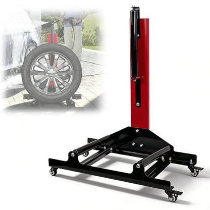 Rolling Wheel Detailing Stand, Portable Wheel Cleaning Stand, Tire Cleaning and Polishing Roller with 3-Way Rotating Rollers, for Wheel Cleaning, Polishing Rims, Dressing Tires