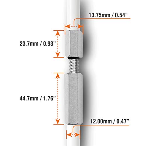 Safety Flag with Quicker Connector Base & 11.8" x11.8" Heavy Duty PVC Reflective Flag, Suit for ATV, UTV, Offroad, Jeep & Truck. Can be Used as 3.3'，6.6‘ or 10’. - color: White