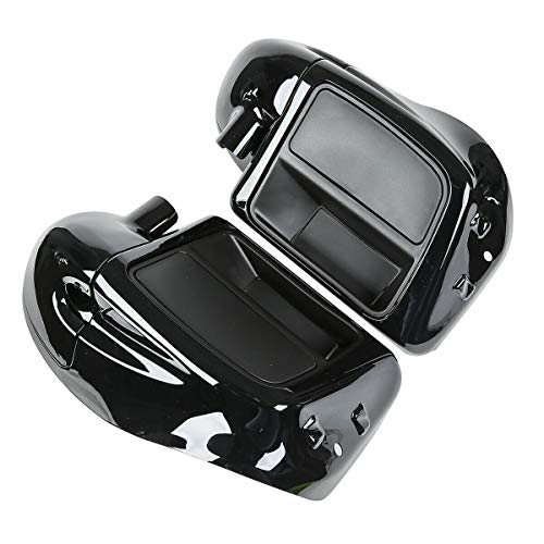 TCMT Highway Engine Guard Crash Bar Lower Vented Leg Fairing with 6.5" Speakers Fit For Harley Touring 2014-2024 Road King Road Glide Street Glide Electra Glide - color: Black Crash Bar, Standard Leg, size: Style B Lower Vented Leg
