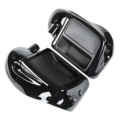 TCMT Highway Engine Guard Crash Bar Lower Vented Leg Fairing with 6.5" Speakers Fit For Harley Touring 2014-2024 Road King Road Glide Street Glide Electra Glide - color: Chrome Crash Bar, Standard Leg, size: Style B Lower Vented Leg