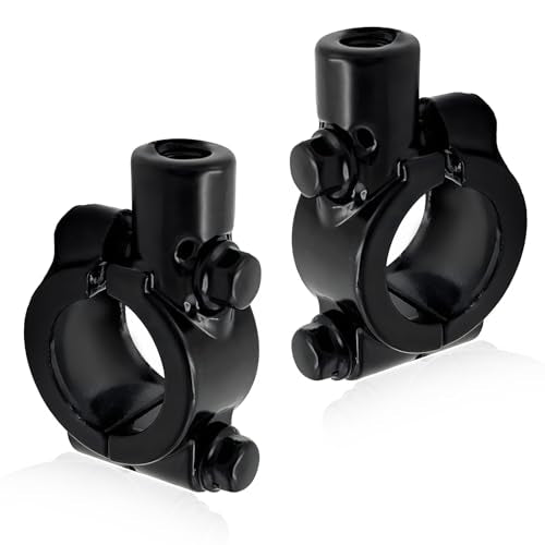 Sun Walker 2 PCS Motorcycle Handlebar Mirror Mount Holder, 7/8" Motorcycle Mirror Mount Clamp Adaptor with 8 mm Thread, Aluminum Handle Bar Mirrors Bracket for Motorbike ATV Scooter - color: 8mm