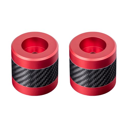 Advanblack Protek Machined CNC Alumium with Carbon Fiber Inlay Crash Bar Slider (Red CNC w/Carbon Inlay) - color: Red CNC w/ Carbon Inlay