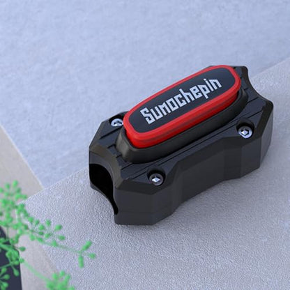 Motorcycle Engine Bumper Block - 2 Engine Anti Scratch Crash Bar Block, Anti Drop Frame Protector | Bumper Anti Fall Block, Anti Collision Engine Protection Boost for 0.78-1.02in Pipe Diameter - color: black red