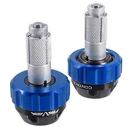 Motorcycle Throttle Lock Cruise Control Handlebar Plugs Grip Bar End Caps Slider Set for Street/Sport/Tour Bike Cruiser Scooter (Blue) - color: Blue