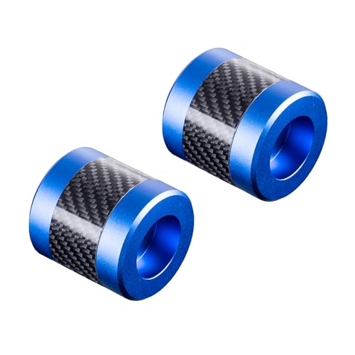 Advanblack Protek Machined CNC Alumium with Carbon Fiber Inlay Crash Bar Slider (Blue CNC w/Carbon Inlay) - color: Blue CNC w/ Carbon Inlay