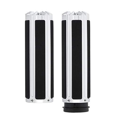 1" Electronic Throttle Defiance Handlebar Grips 25mm Hand Grips Fit for Harley Touring Street Glide Road King Road Glide Electra Glide - color: #4 Chrome
