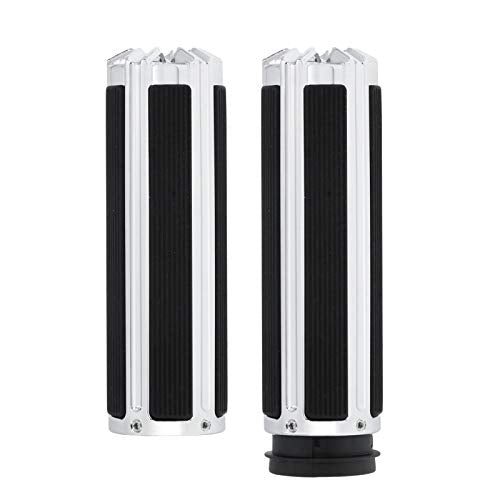 1" Electronic Throttle Defiance Handlebar Grips 25mm Hand Grips Fit for Harley Touring Street Glide Road King Road Glide Electra Glide - color: #4 Chrome