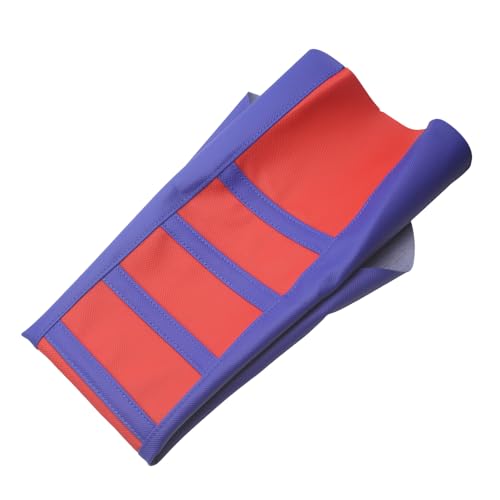 Universal Motorcycle Seat Cover Non-Slip Suitable Rubber Striped Seat Covers Soft for YZ125 YZ250 YZ450F WR250F WR450F TTR230 YZ TTR WR 125 250 Dirt Pit Bike Motocross Off Road Motorbike (Blue+Red) - color: Blue+Red