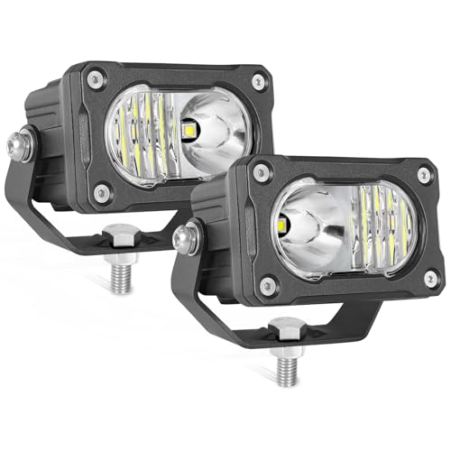 Muto-Beam LED Pods, 2PCS 3Inch Driving Lights 40W Spot Flood Combo Fog Light Off Road LED Cubes Backup Lighting Auxiliary Light Ditch Lights for Truck ATV UTV Motorcycle SUV Jeep Dirt Bike - size: Combo