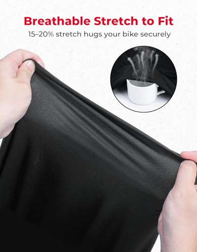 KEMIMOTO Indoor Motorcycle Cover Soft Stretch Dustproof Covers Fit for Side Top Box Touring Ultra Limited Adventure Street Road Electra Glide Road King Chieftain Goldwing 1800 R 1250 RT Roadmaster - size: XL(106 x 41 x 56 inches)