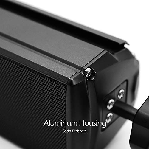 GoHawk Motorcycle Speakers Bluetooth - Built-in Amplifier Waterproof Radio Audio System, AUX/FM Radio/USB MP3 Player with LED Lights for Harley, Dirt Bike, UTV, ATV - color: RE9-X Black