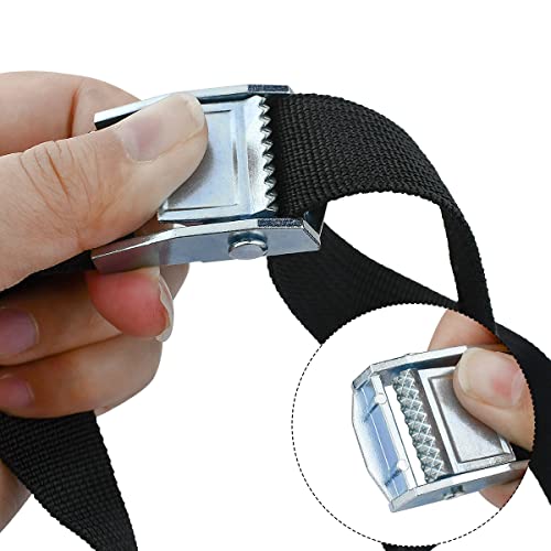 2PCS Lashing Straps with Buckles Adjustable, Up to 600lbs,Tie Down Straps for Motorcycle, Cargo, Trucks,Trailer,Luggage (1" x 3.3') - size: 1" x 3.3'
