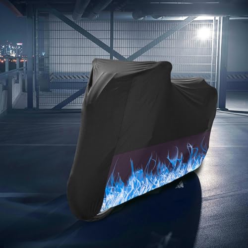 Erato Indoor Motorcycle Cover Stretch Elastic Dustproof Covers Fit for Motorbikes with Drawstring Storage Bags, 116 inches - size: 3XL(116")