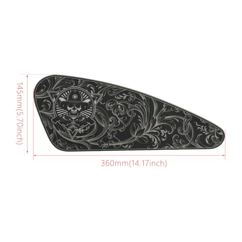 Skull Motorcycle Gas Tank Graphics Fuel Oil Tank Pad Decals for Harley Sportster XL 883 1200 Softail Dyna Bobber - color: 2pcs Side Gas Tank Pad