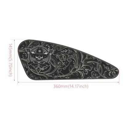Skull Motorcycle Gas Tank Graphics Fuel Oil Tank Pad Decals for Harley Sportster XL 883 1200 Softail Dyna Bobber - color: 2pcs Side Gas Tank Pad
