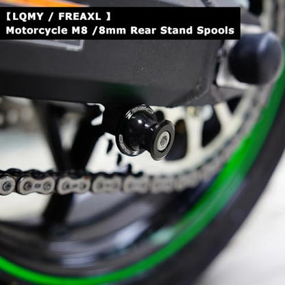 For Z650 Ninja650 2017-2025 8MM Swing arm Spools Slider Stand M8 x1.5 Black for KAW&-ASA*KI NINJA 650 Z650 Z650RS Z900 2017 2018 2019 2020 2021 2022 2023 2024 2025 - color: black