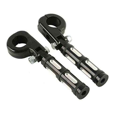 SLMOTO 1 1/4" Adjustable Engine Guard Highway Foot Peg Footpegs fits for Harley Davidson/Honda/Yamaha/Kawasaki/BSA/Norton/Triumph