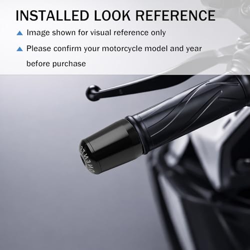 Motorcycle Bar Ends Plug, Blue Handle Bar End Slider 7/8" 22mm CNC Aluminum Handlebar Grip End Weight Caps Replacement for Ninja 400 500 650 Z900 Z650 CBR600RR CBR1000RR GSXR600 GSXR750 - color: Blue