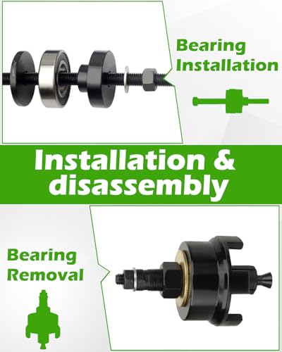 Wheel Bearing Puller Tool Kit Compatible with Harley Davidson Motorcycles Wheel Bearing Removal and Installation Tool for 3/4" 1" 25mm Bearings